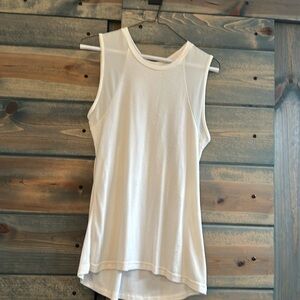 Zyia cream boyfriend mesh tank!  Size medium
